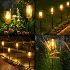Solar-Powered Flame-Effect Pathway Torch (Spike Mount)