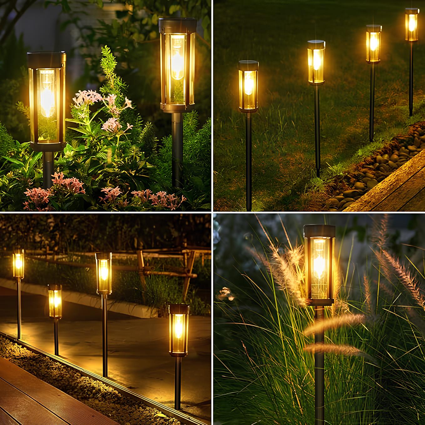 Solar-Powered Flame-Effect Pathway Torch (Spike Mount)