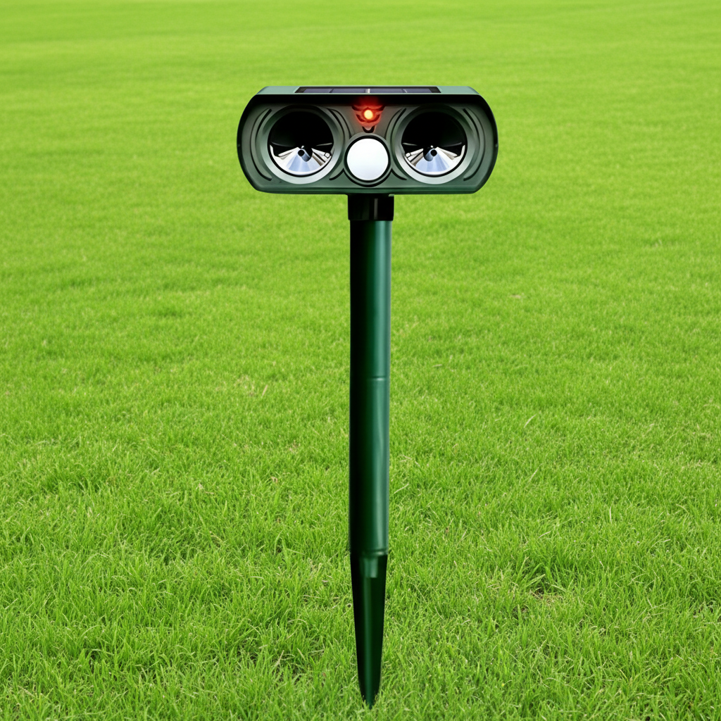 Solar-Powered Motion-Activated Ultrasonic Pest Repeller