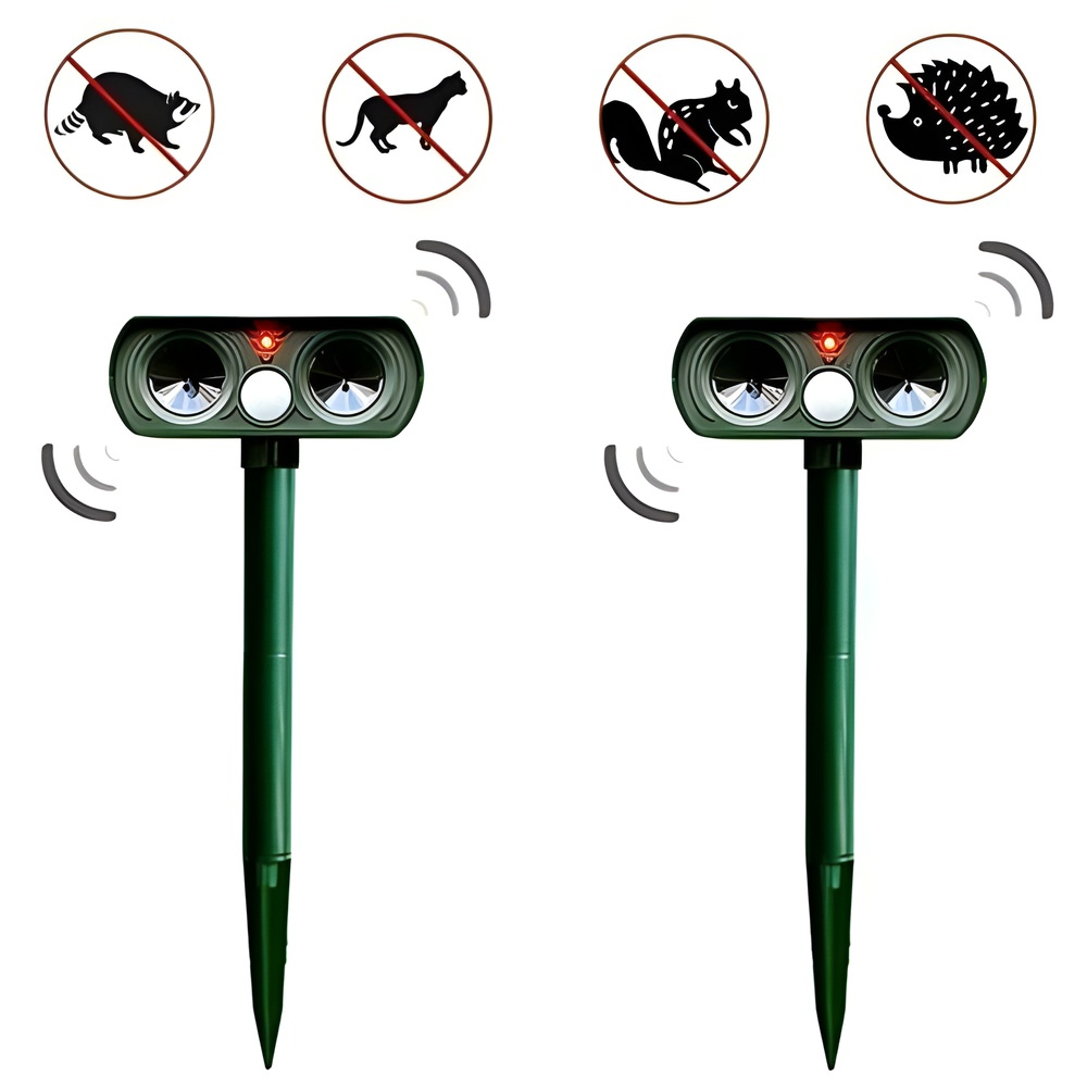 Solar-Powered Motion-Activated Ultrasonic Pest Repeller