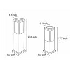 Solar-Powered Remote-Dimming IP65 Bollard Light