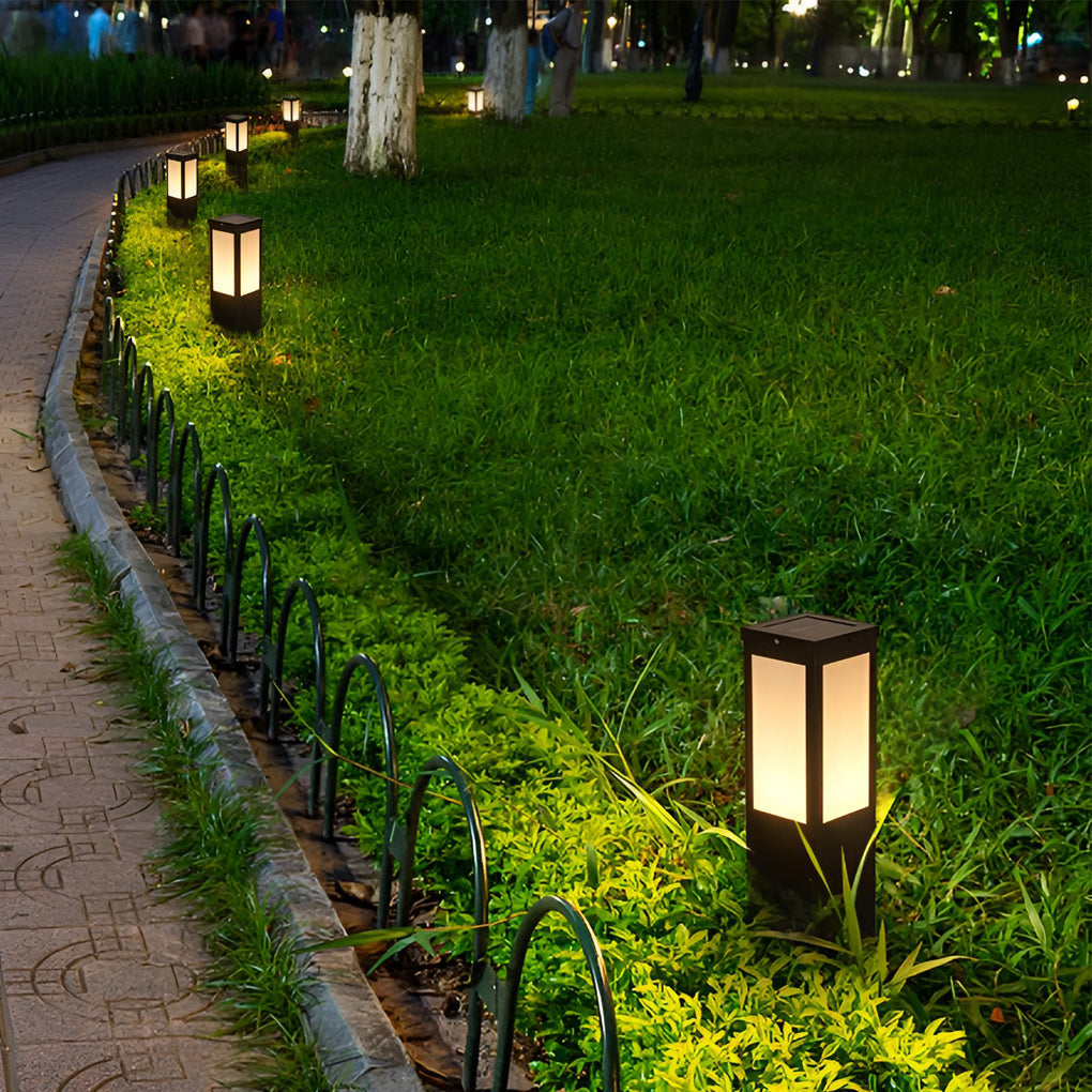 Solar-Powered Remote-Dimming IP65 Bollard Light