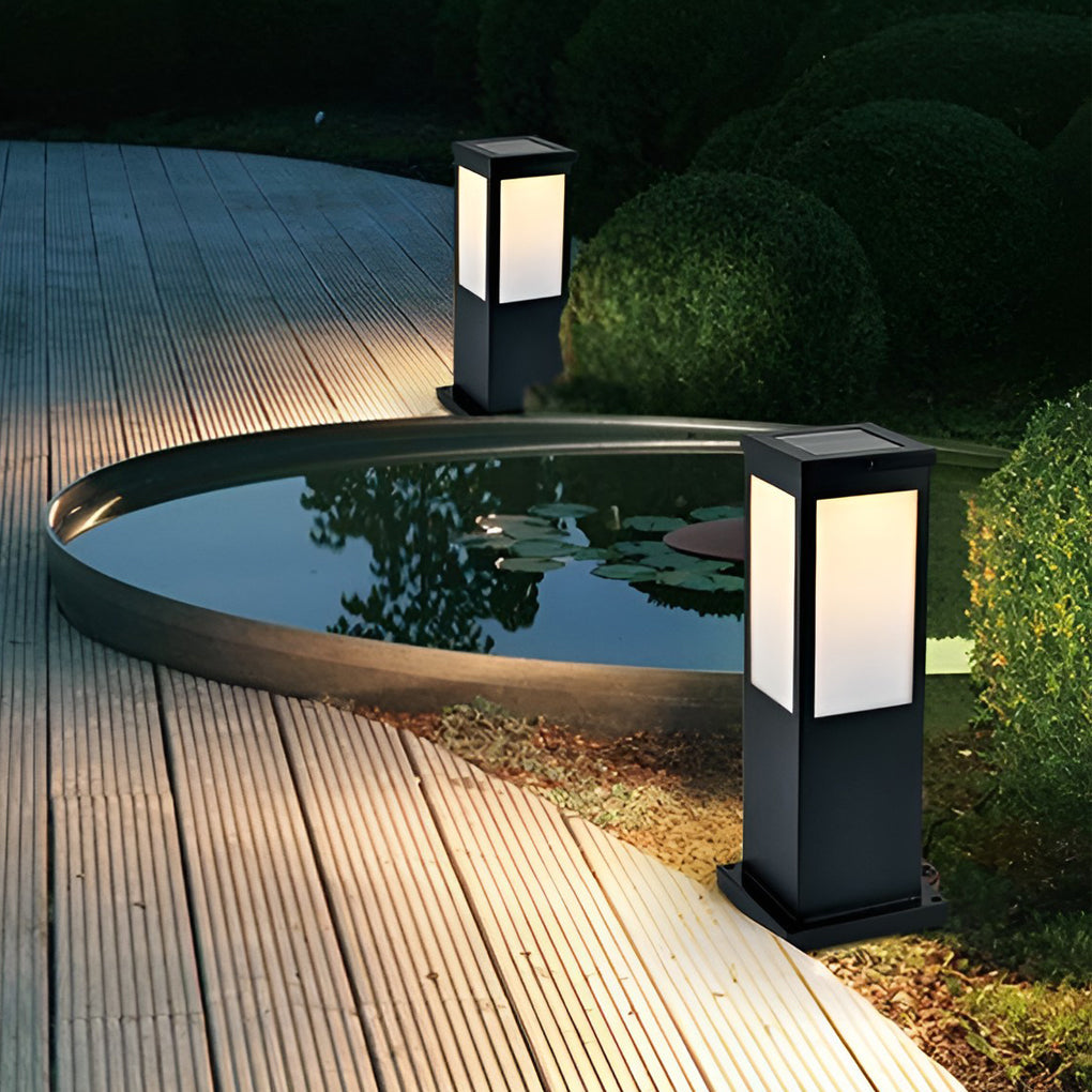 Solar-Powered Remote-Dimming IP65 Bollard Light