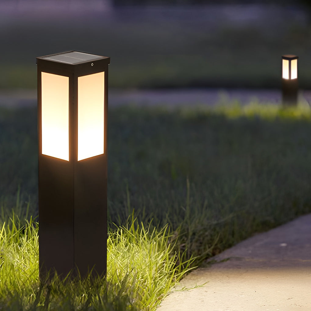 Solar-Powered Remote-Dimming IP65 Bollard Light