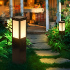 Solar-Powered Remote-Dimming IP65 Bollard Light