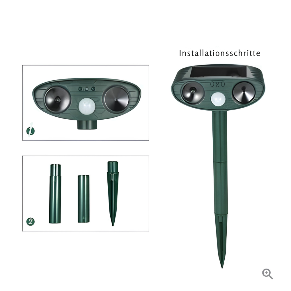 Solar-Powered Ultrasonic Animal Repeller (Up to 2,200 Sq Ft)