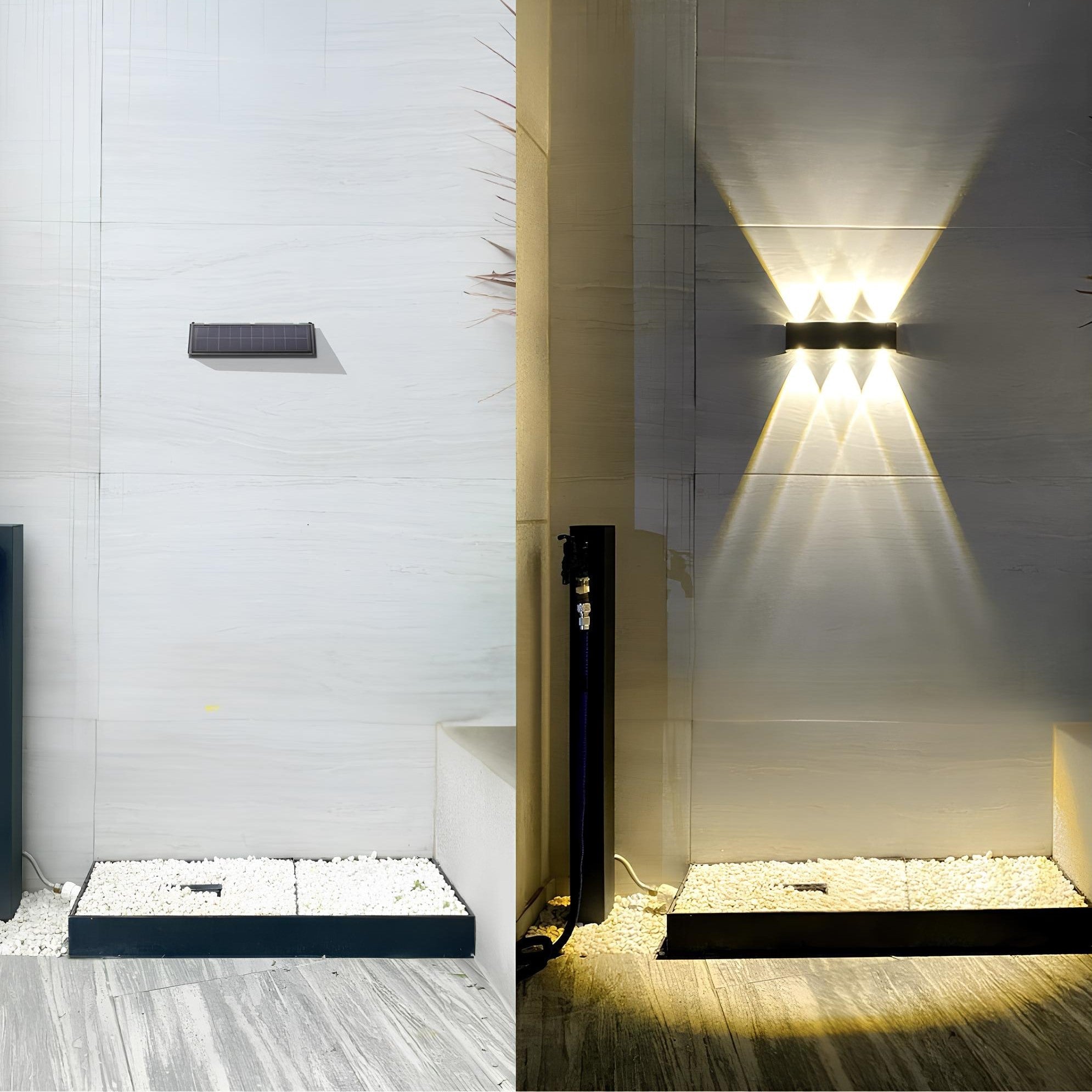 Solar-Powered Waterproof Up & Down Outdoor Wall Light