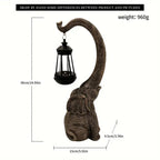 Solar-Powered Weather-Resistant Elephant Garden Lamp