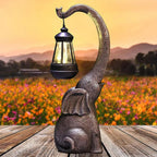 Solar-Powered Weather-Resistant Elephant Garden Lamp