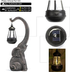 Solar-Powered Weather-Resistant Elephant Garden Lamp