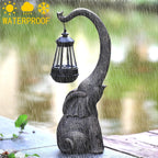 Solar-Powered Weather-Resistant Elephant Garden Lamp