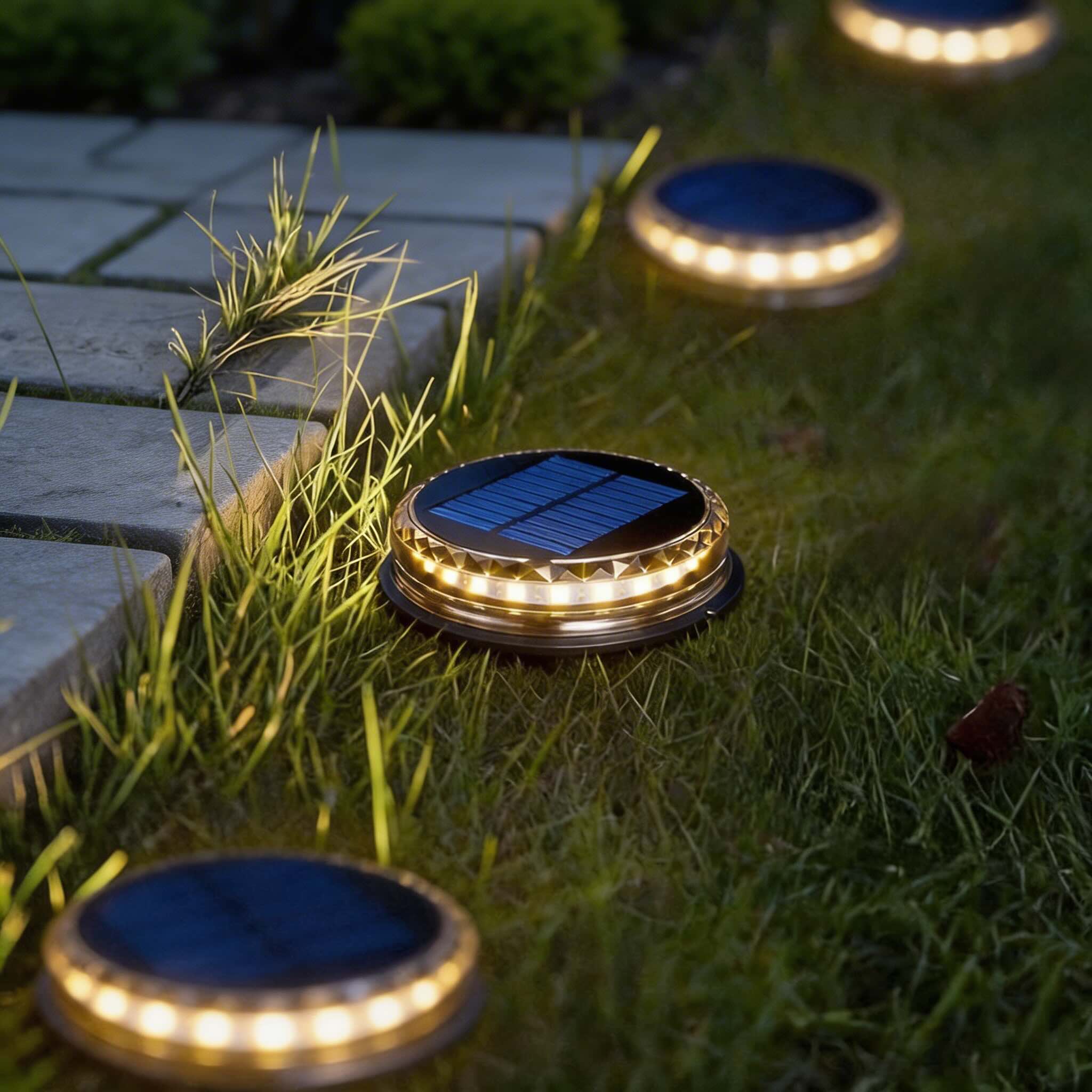 Solar-Powered Weather-Resistant LED Step Lights (4-Pack)