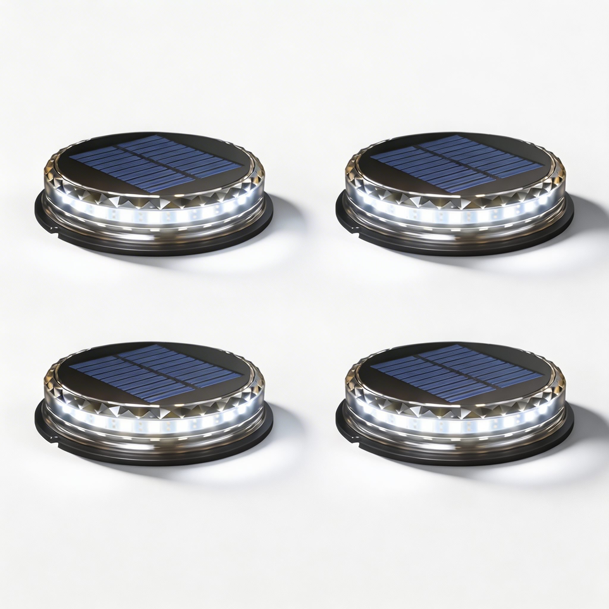 Solar-Powered Weather-Resistant LED Step Lights (4-Pack)