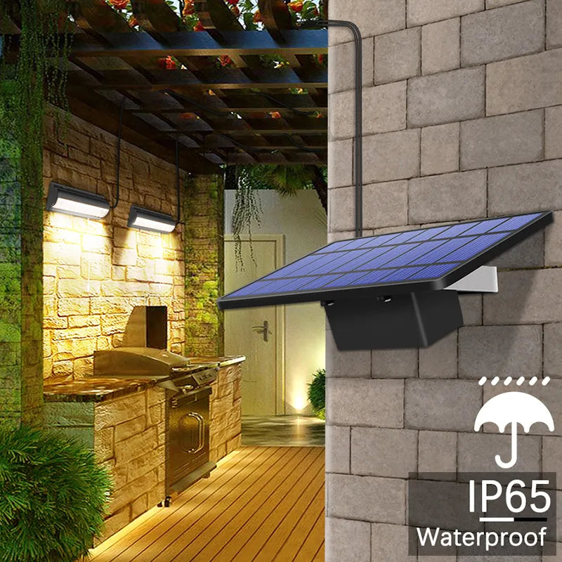 Solar-Powered Weatherproof Pull-Cord Pendant Light