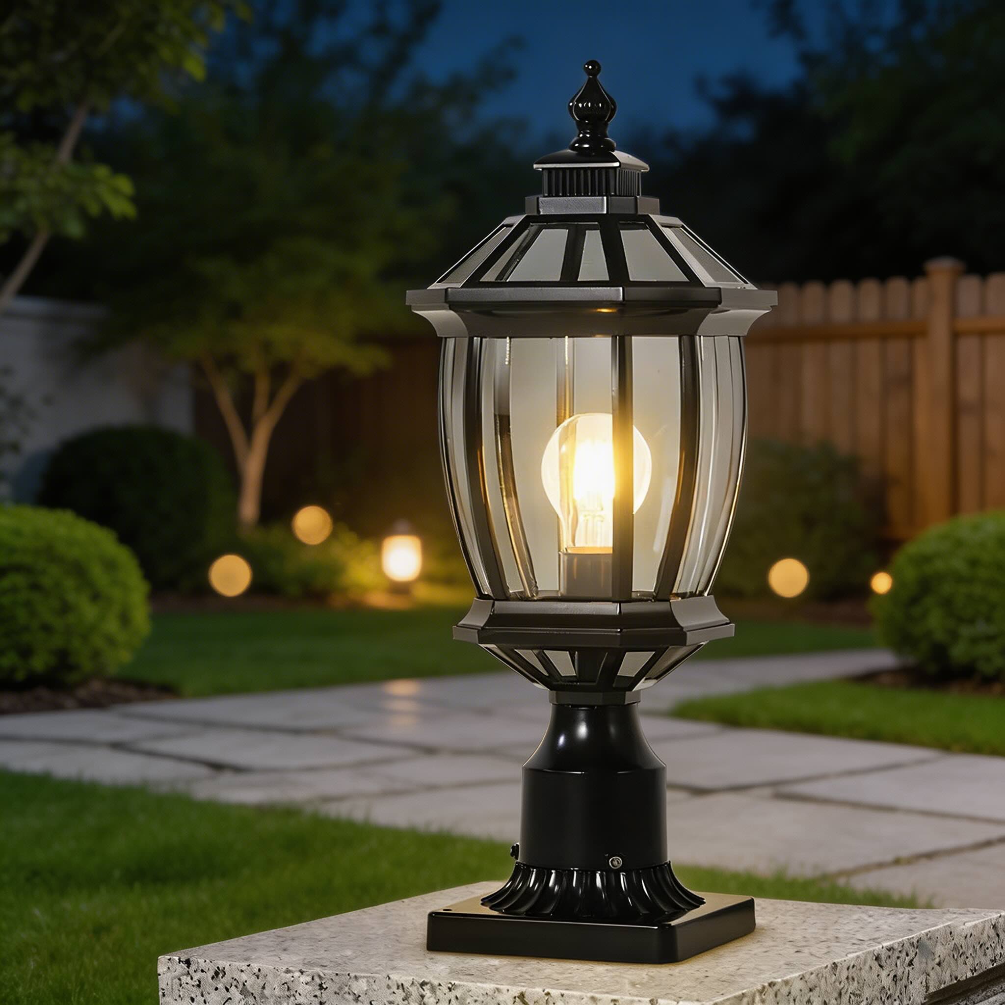 Solar Remote-Controlled Weatherproof Pillar Light