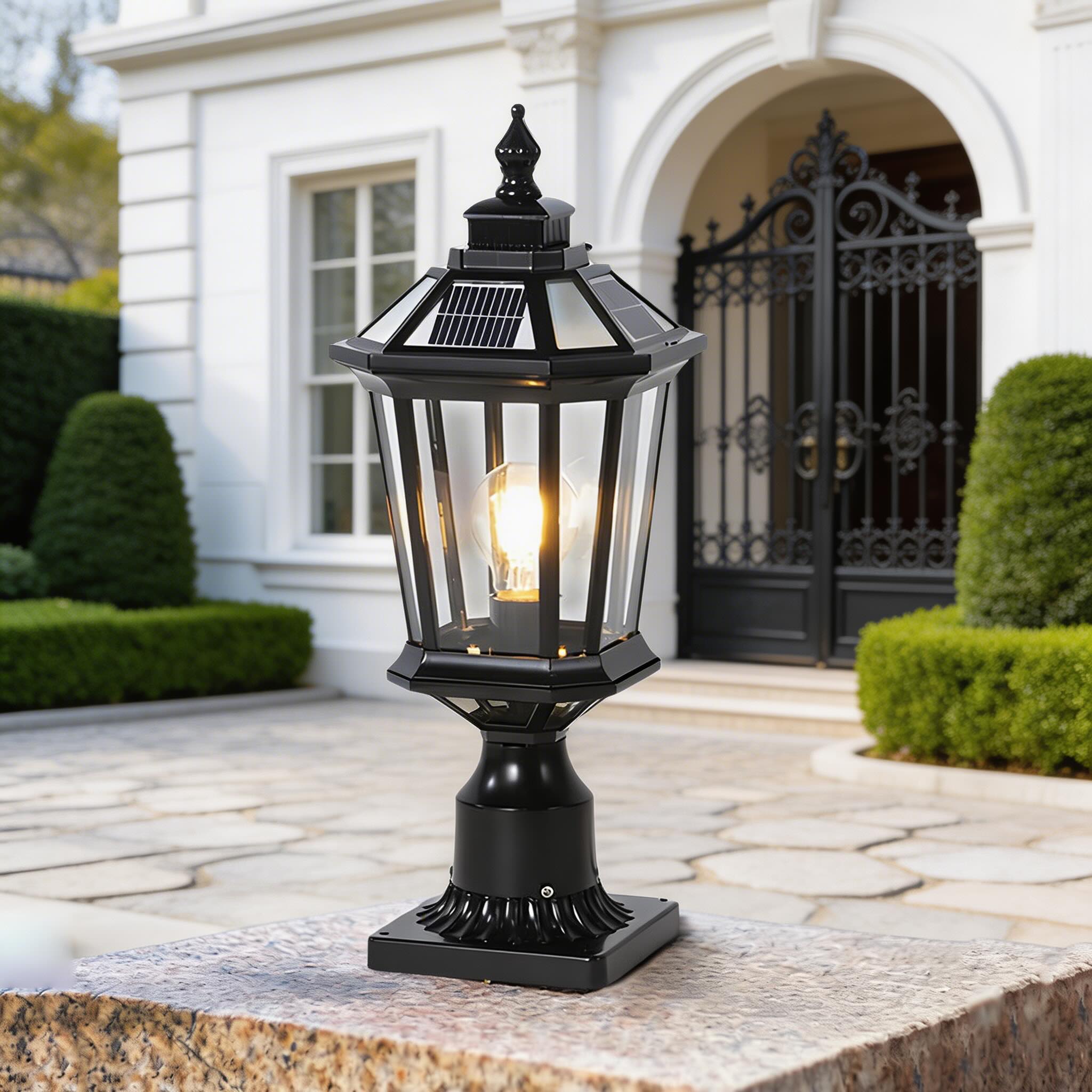 Solar Remote-Controlled Weatherproof Pillar Light