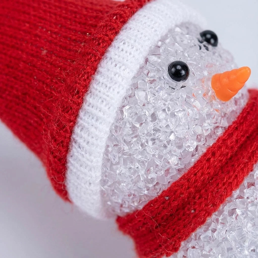 Solar Snowman Lawn Light Automatic Dusk Warm Glow