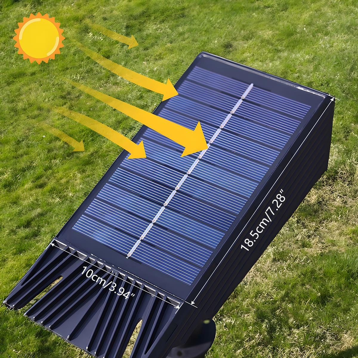 Solar Spotlight Adjustable Zoom Beam Weather Resistant