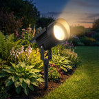 Solar Spotlight Adjustable Zoom IP65 Weatherproof Ground Stake