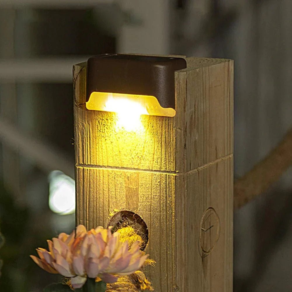 Solar Stair Lights Dusk-to-Dawn IP65 Waterproof
