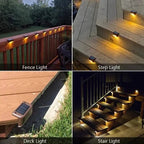 Solar Stair Lights Dusk-to-Dawn IP65 Waterproof