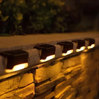 Solar Step Lights Dusk-to-Dawn LED Weather-Resistant