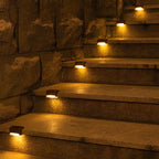 Solar Step Lights Dusk-to-Dawn LED Weather-Resistant