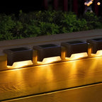 Solar Step Lights Dusk-to-Dawn LED Weather-Resistant