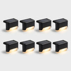 Solar Step Lights Dusk-to-Dawn Set of 8