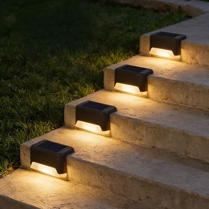 Solar Step Lights Dusk-to-Dawn Set of 8