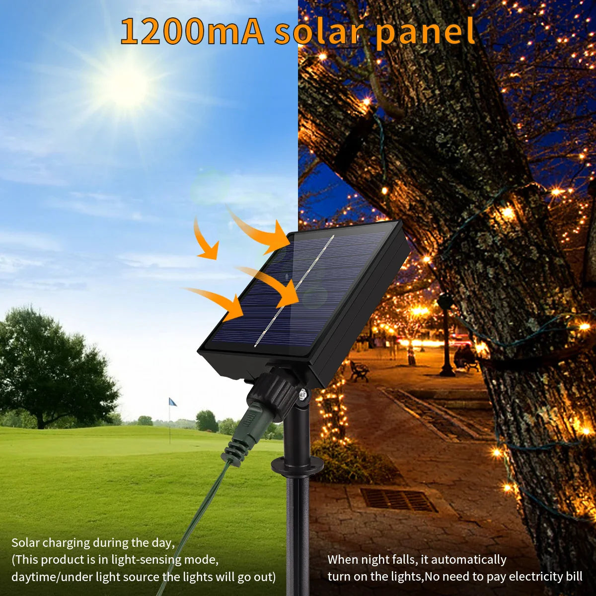 Solar String Lights Ultra-Bright Fast-Charge Solar Remote Control