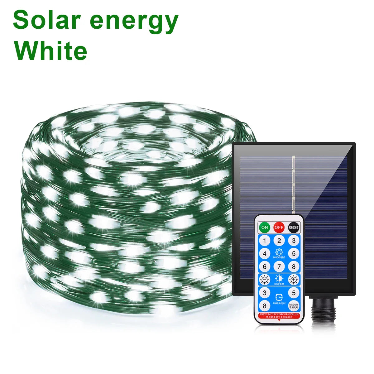 Solar String Lights Ultra-Bright Fast-Charge Solar Remote Control