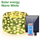 Solar String Lights Ultra-Bright Fast-Charge Solar Remote Control