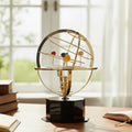 Solar System Orrery Brass Manual Rotation Weighted Base
