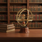 Solar System Orrery Brass Manual Rotation Weighted Base