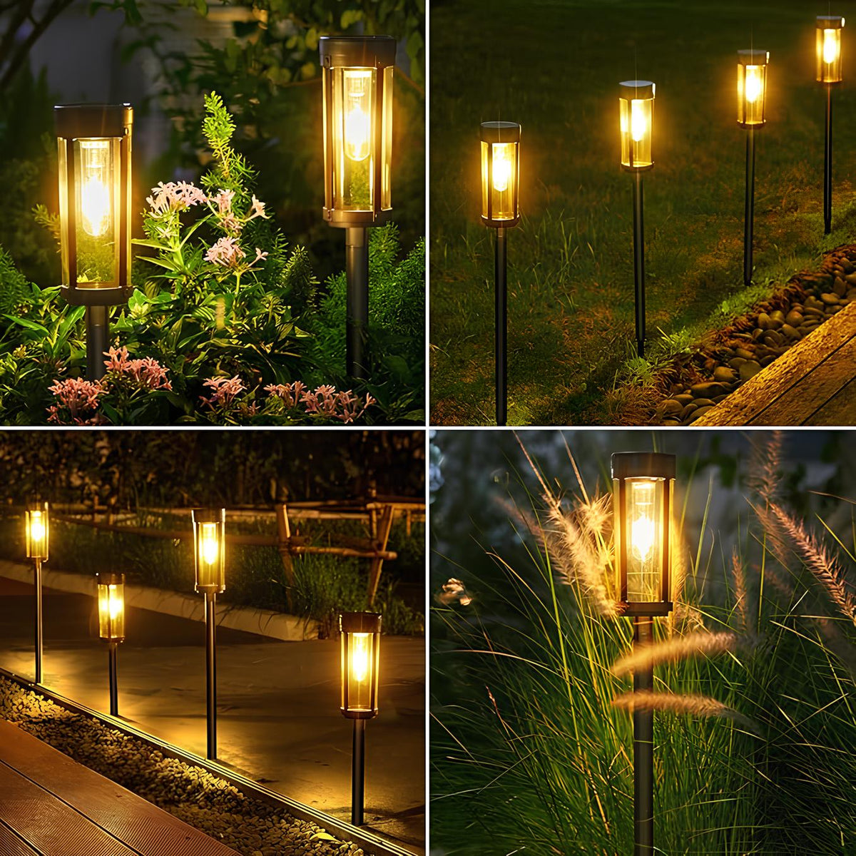 Solar Torch Light Integrated Solar Panel & Dusk Sensor