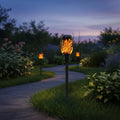 Solar Torch Lights Flickering Flame Stake Mount