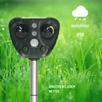 Solar & USB Rechargeable Ultrasonic & LED Bird Repeller
