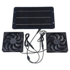 Solar Vent Fan Dual Fans 10W Weatherproof