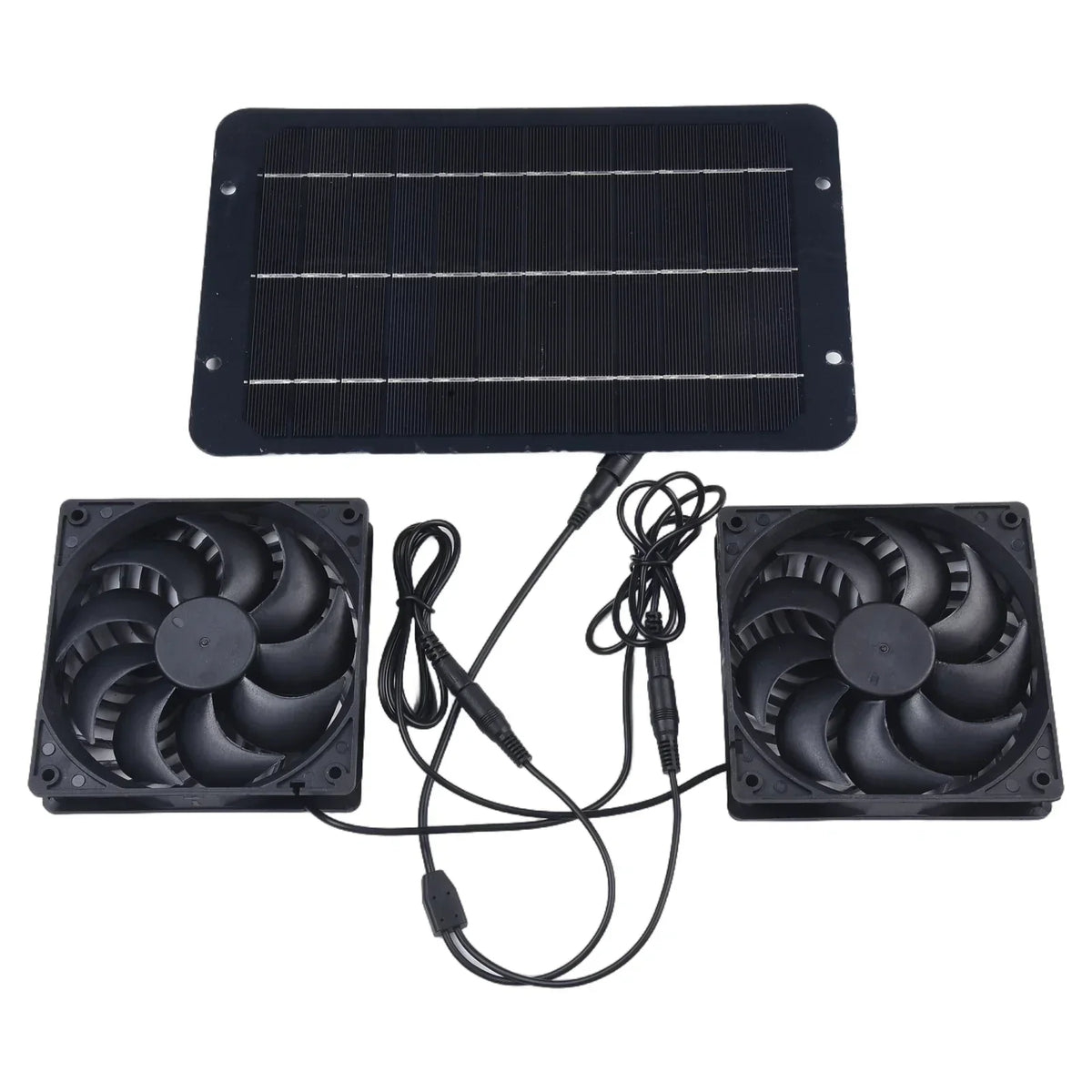 Solar Vent Fan Dual Fans 10W Weatherproof