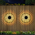 Solar Wall Lamp Set Peony Shadow Pattern Self Adhesive