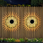 Solar Wall Lamp Set Peony Shadow Pattern Self Adhesive