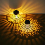 Solar Wall Lamp Set Peony Shadow Pattern Self Adhesive