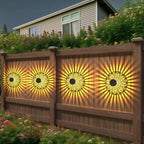 Solar Wall Lamp Set Peony Shadow Pattern Self Adhesive