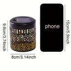 Solar Wall Lamp Set Peony Shadow Pattern Self Adhesive
