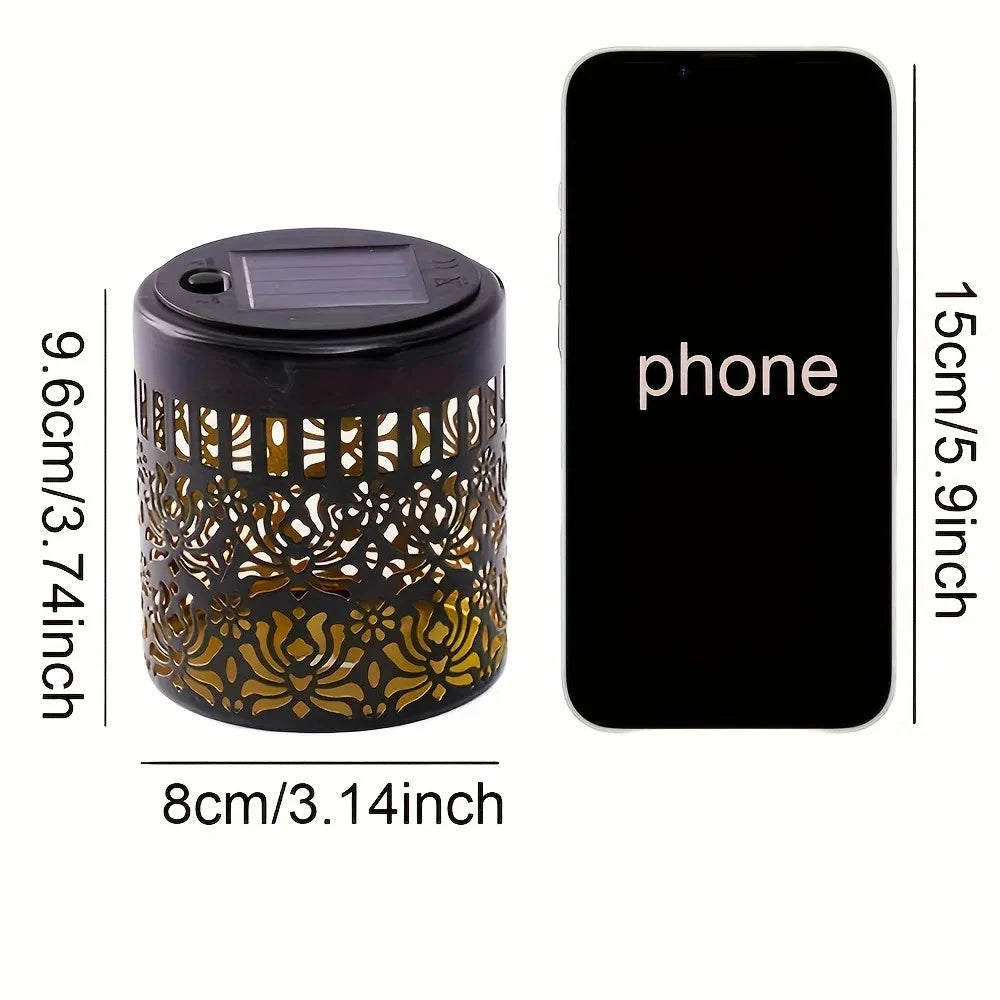 Solar Wall Lamp Set Peony Shadow Pattern Self Adhesive