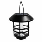 Solar Wall Lanterns Flame-Effect LED Set of 2