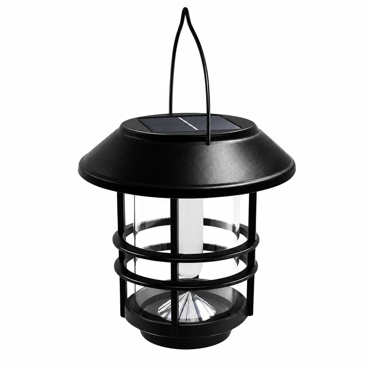 Solar Wall Lanterns Flame-Effect LED Set of 2