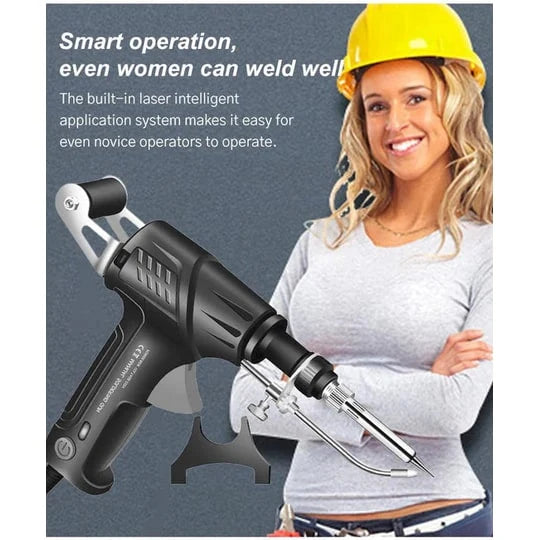 Soldering Gun Temperature-Controlled Integrated Wire Feeder Ergonomic Pistol Grip