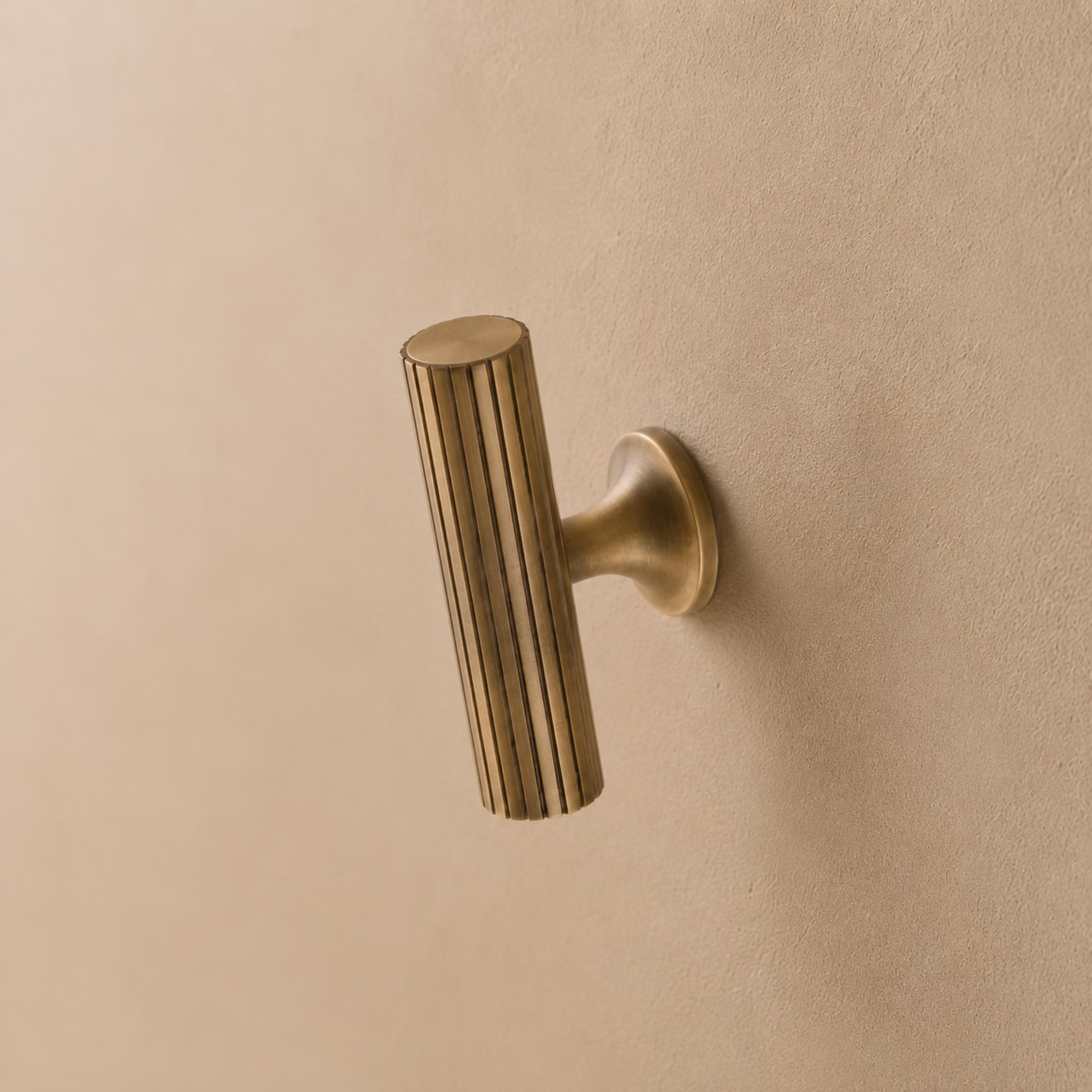 Solid Brass Antique Bronze Knurled Cabinet Hardware Set (Knobs & Pulls)